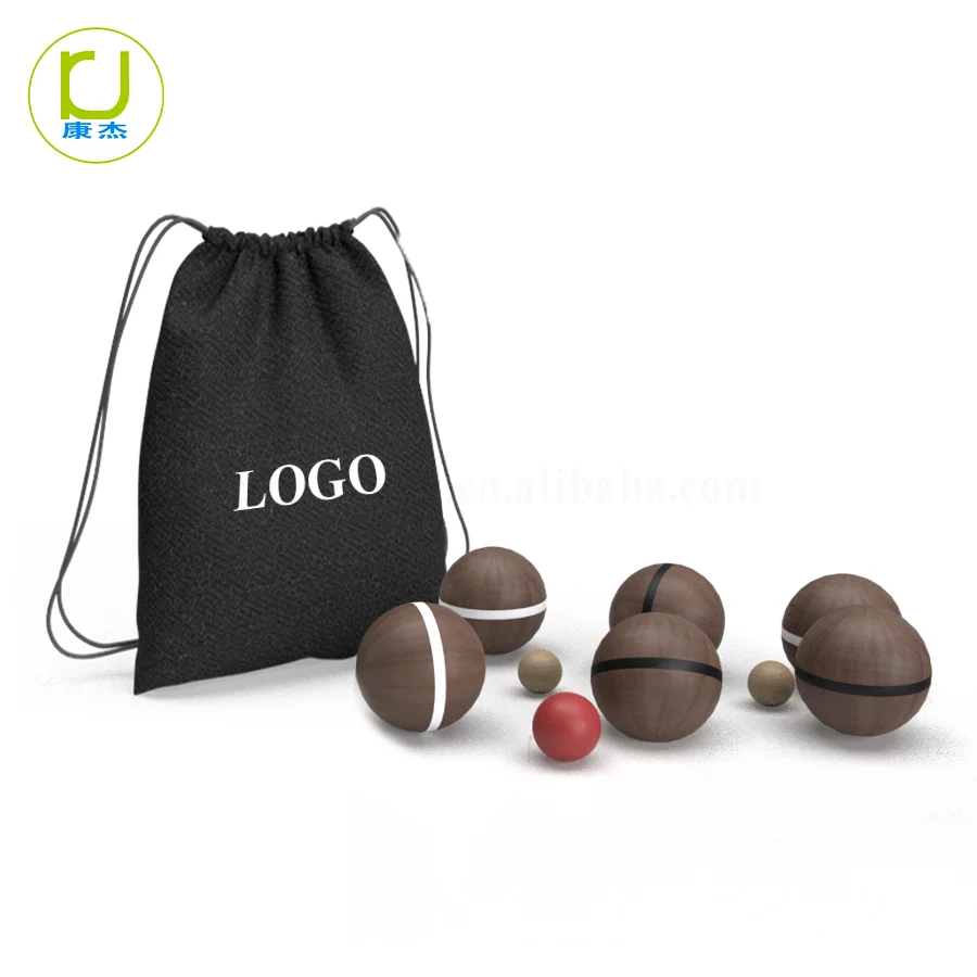 Black and White Monochrome Screen Printing Throwing Game Set Bocce Ball for Kids and Adults