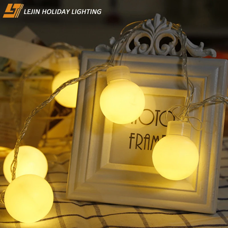 Сказочная светодиодная Рождественская гирлянда с шарами для украшения свадебной вечеринки