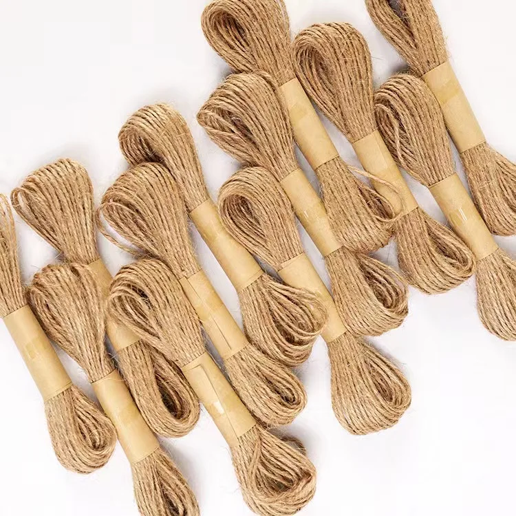 Light braided raw nature jute rope vintage survival jute hemp rope yarn1mm 2mm 4mm 6mm 8mm 10mm 12mm 14mm