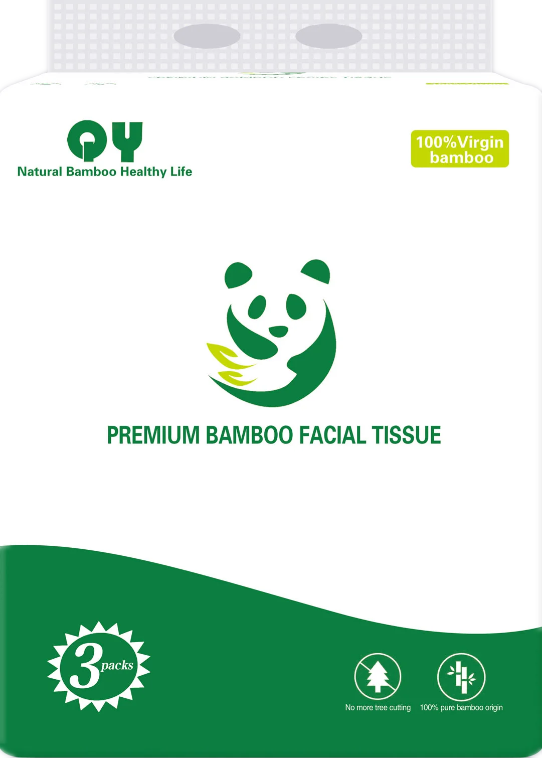 Premium Bamboo facial tissue customized biodegradable facial paper bamboo pulp facial tissue