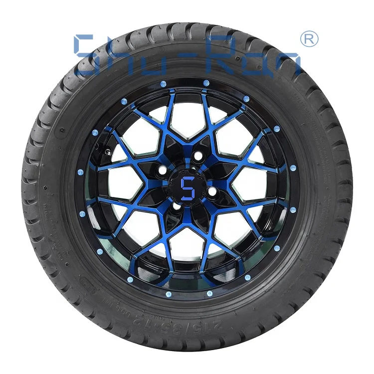 12 inch Aluminum  Wheels Outdoor Sports  Golf Cart Wheels and Tires Combo fit Club Car, Ymh, Ezgo Golf Cart LowPro Combo