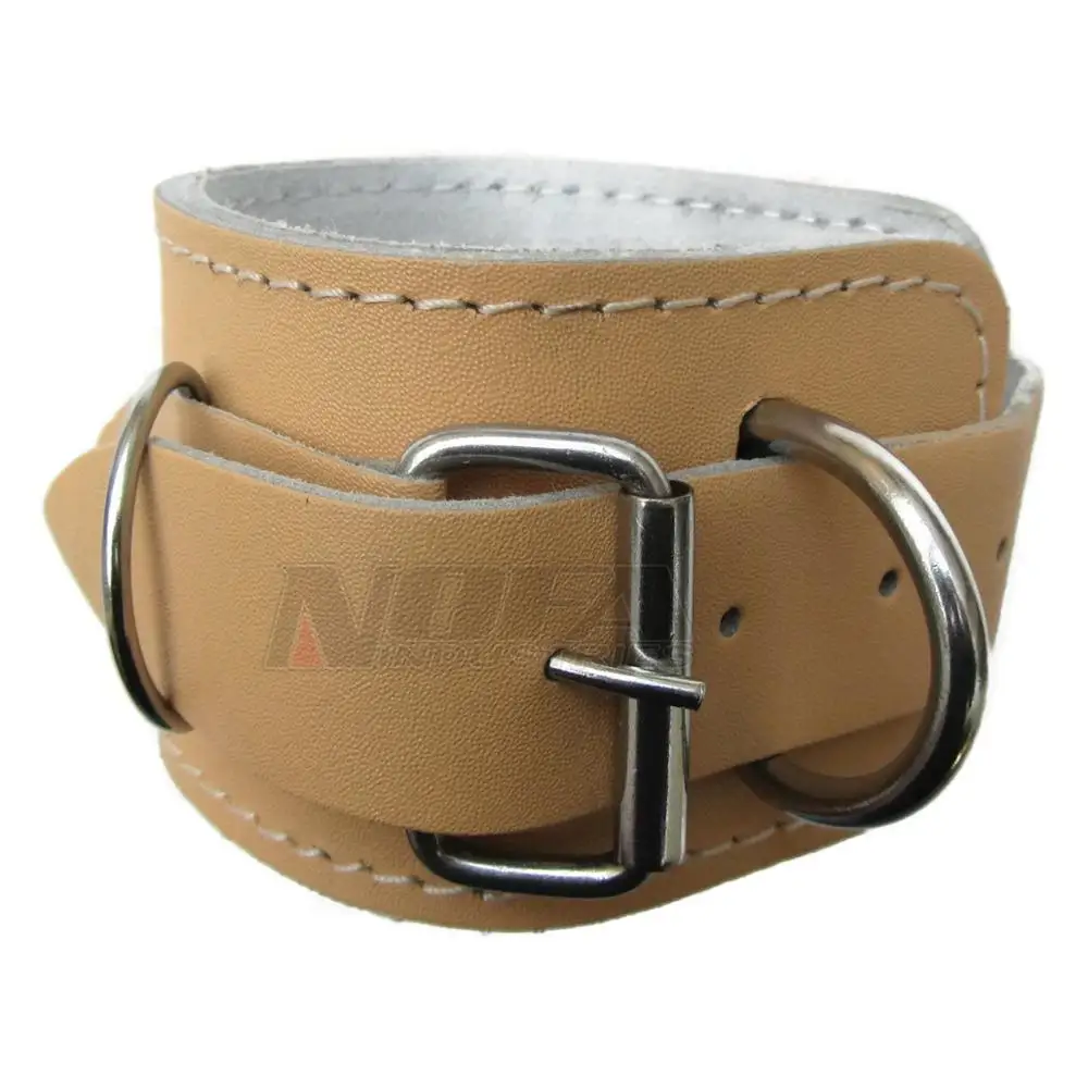 1Pair Natural Leather Pulley Cable Attachment weightlifting Ankle Cuff Gym Strap