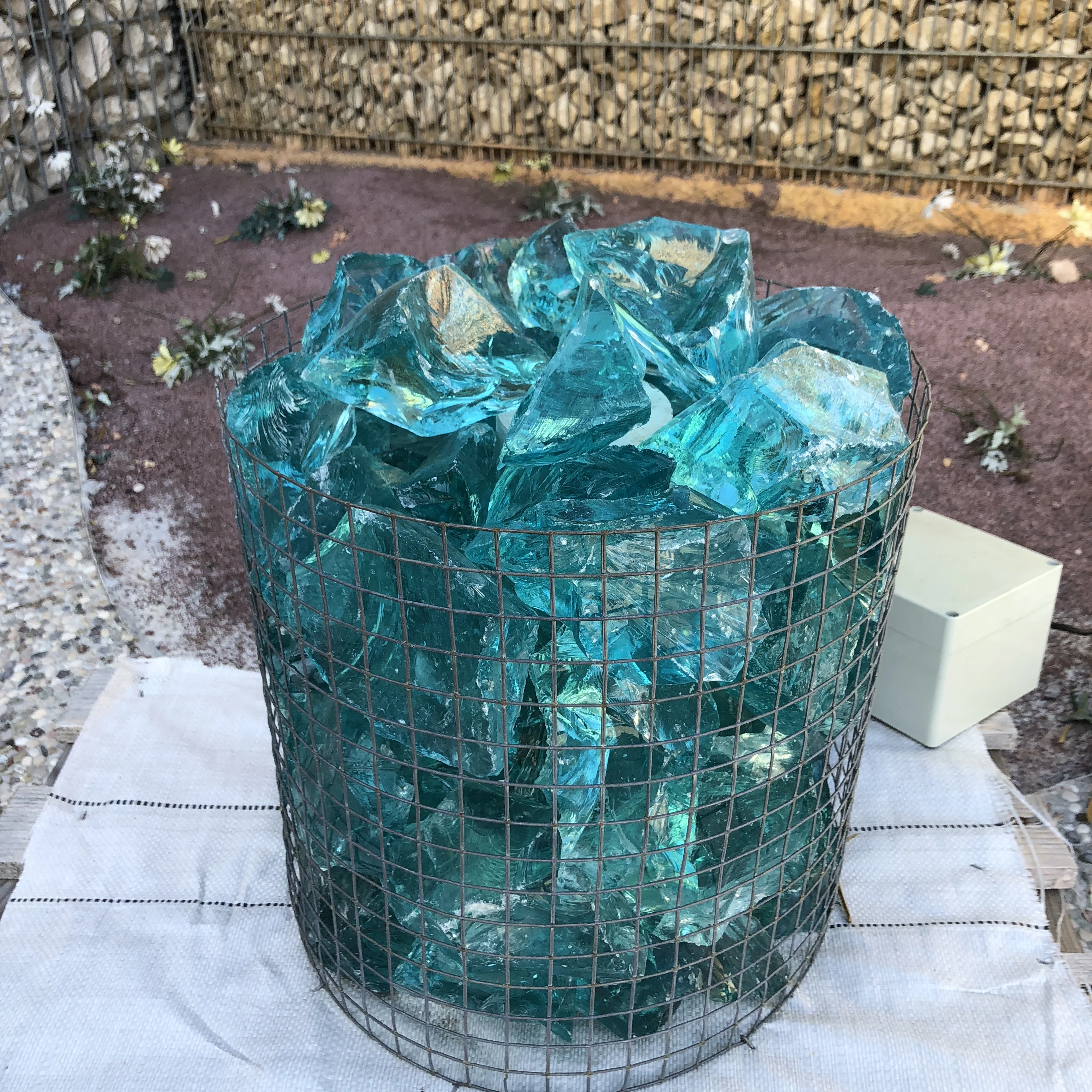 glass landscaping outdoor decorative structural glass rocks colorful glass block wall