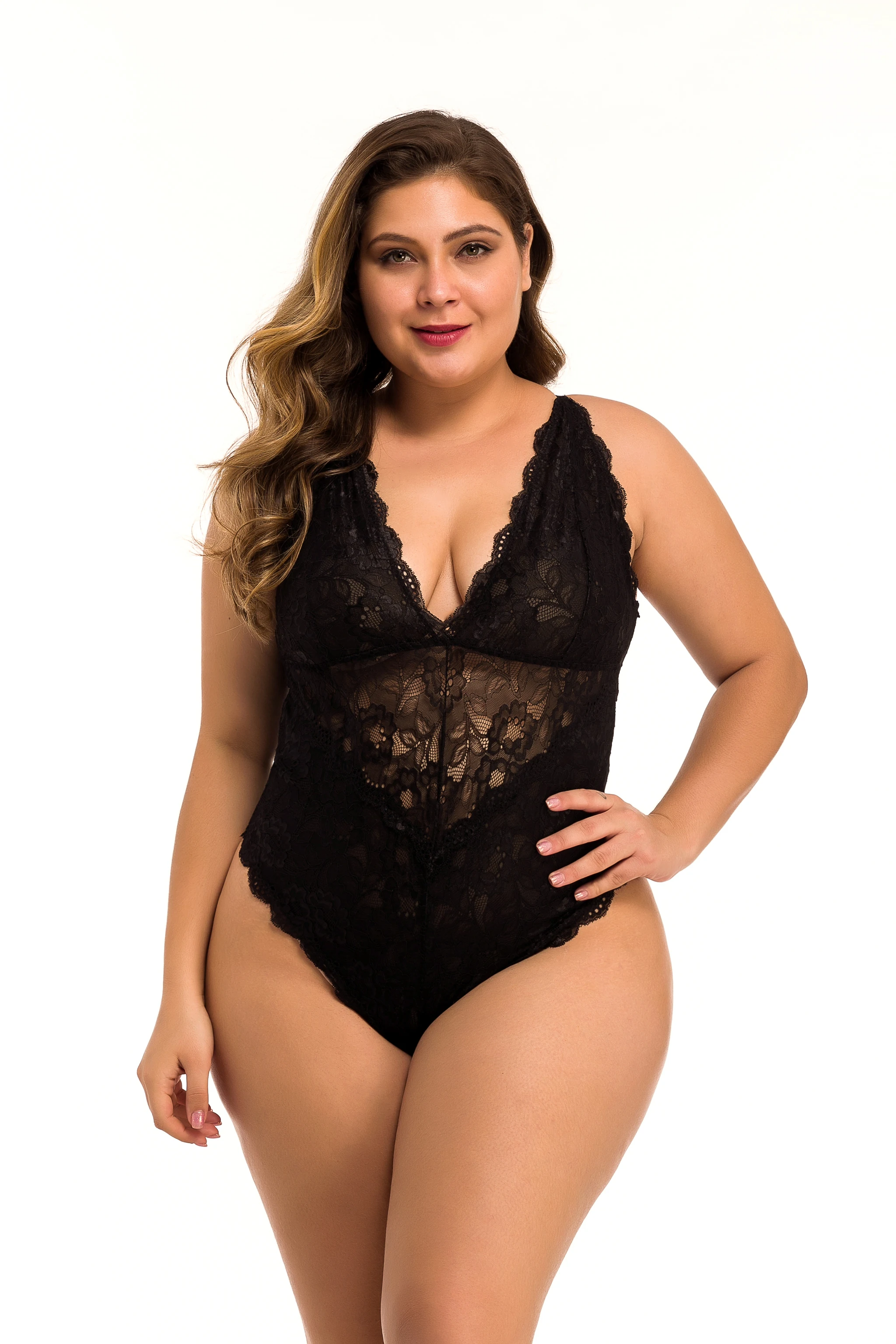 Hot-Transparent Japanese Mature Women Corset Bodysuit Teddy Plus Size All Lace Sexy Femme England Hot Sexy Girl Photo Lingerie