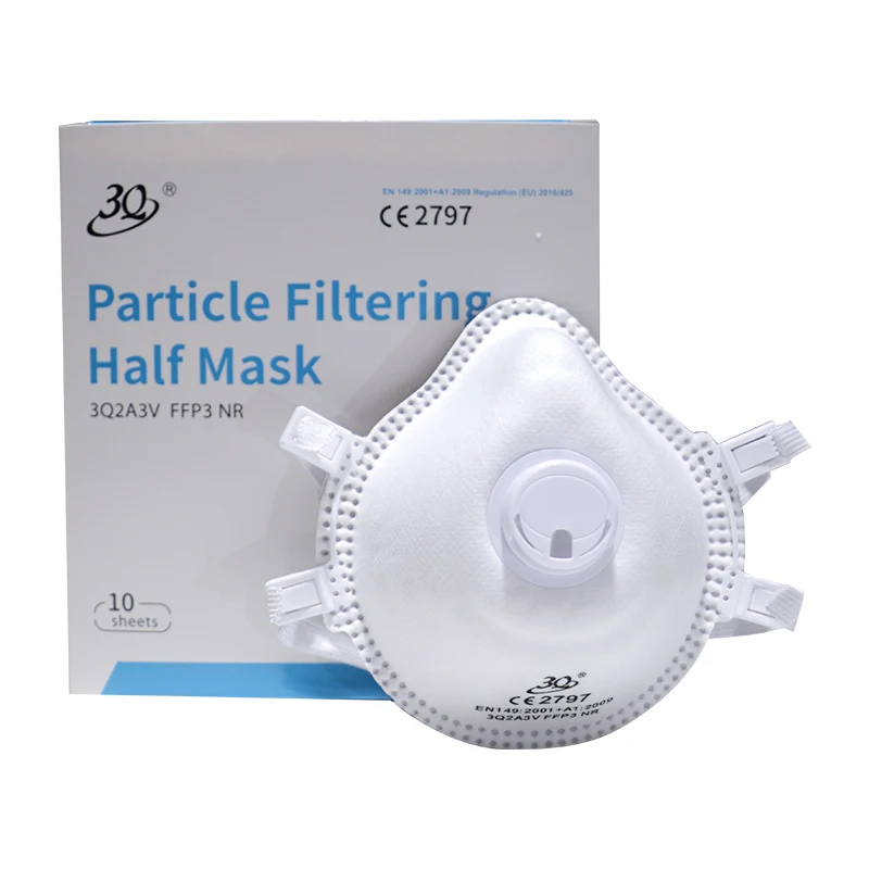FFP3mask Moulded Cone Cup EN149 CE Standard Chemical Particles Dust Proof Mascarilla PPE Respiratory Protective FFP3 Mask
