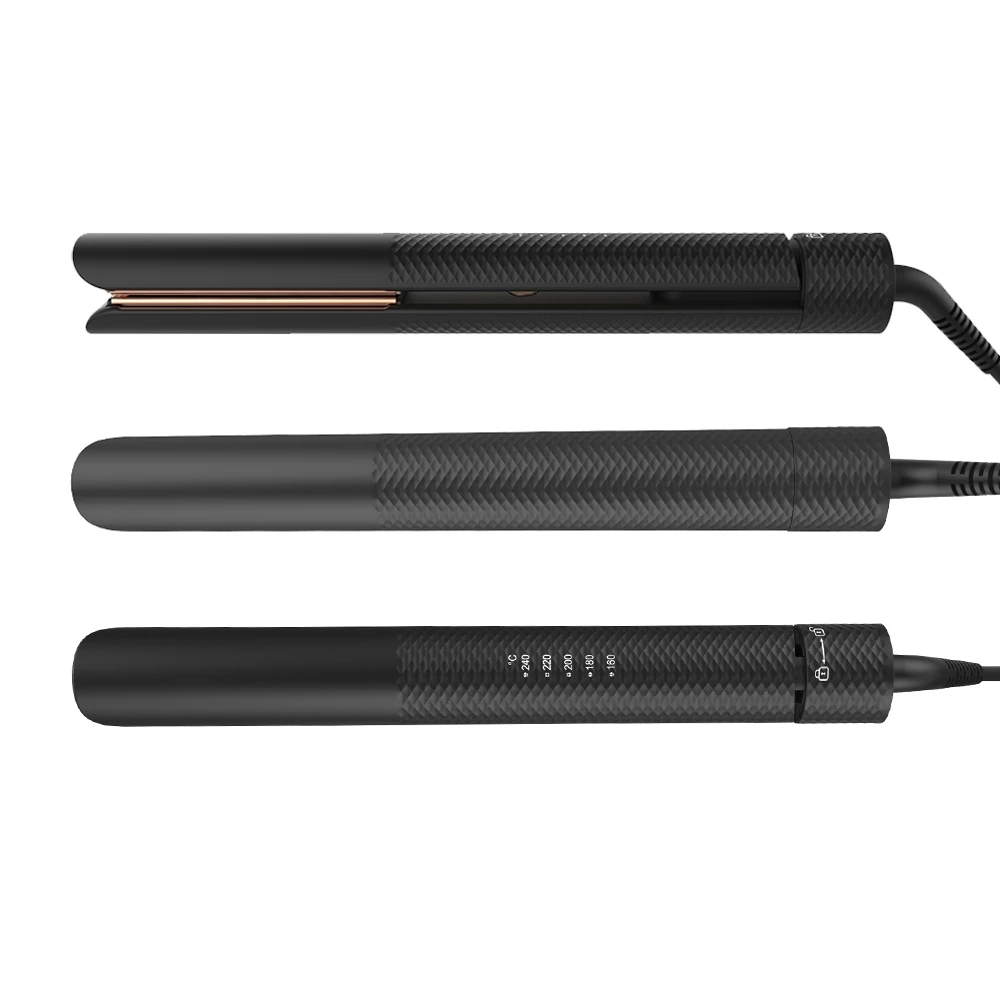Custom Ceramic Titanium Hair Flat Iron With LOGO Professional Stylist Hot Tool