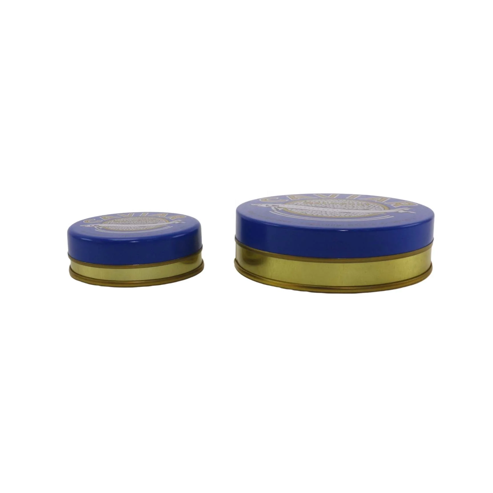 Round tin can canned caviar food grade tin cans with lid caviar Packaging Box MC-065C