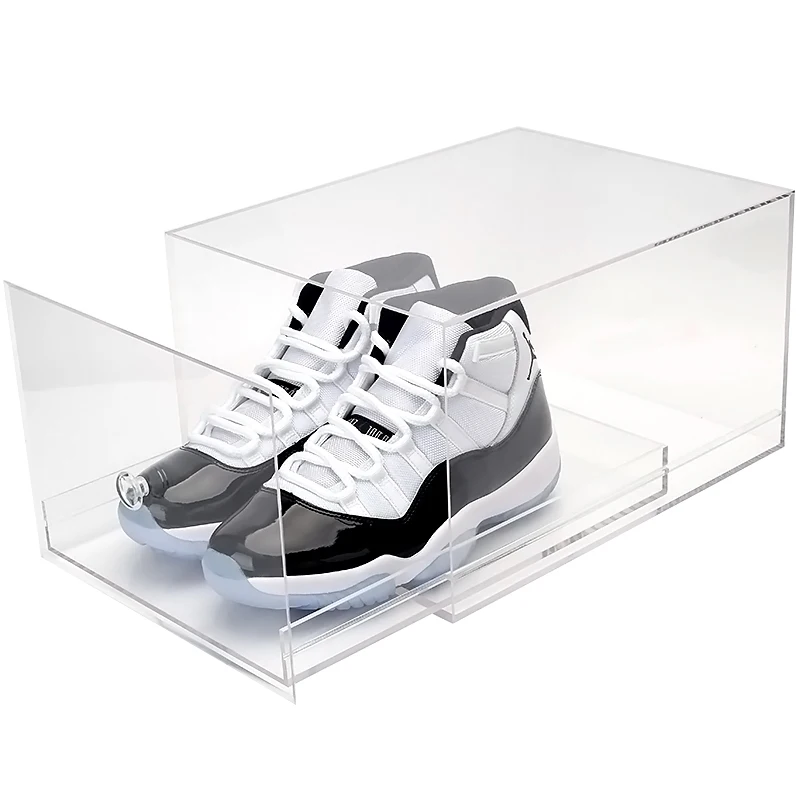 
Wholesale factory supplied acrylic shoe large storage box acrylic shoe display box/case 