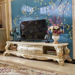 Hot sale tv cabinet general use solid wooden leg tv stand for hotel