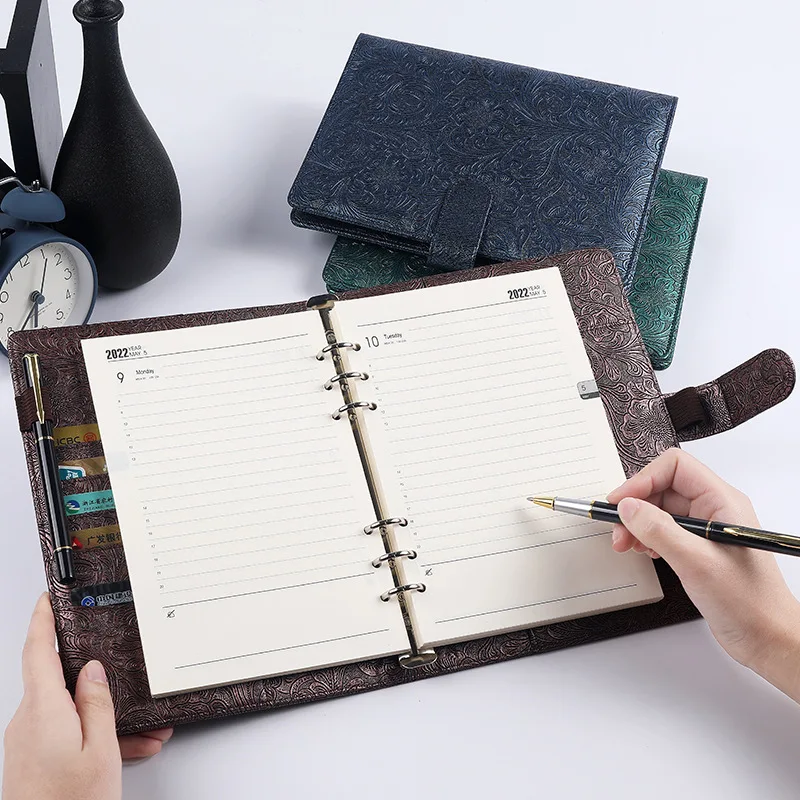 High Quality cork cover  hardcover notebook a4a5a6 Custom Logo Waist Cover Printing Brand Note Book PU Hard Cover school noteboo