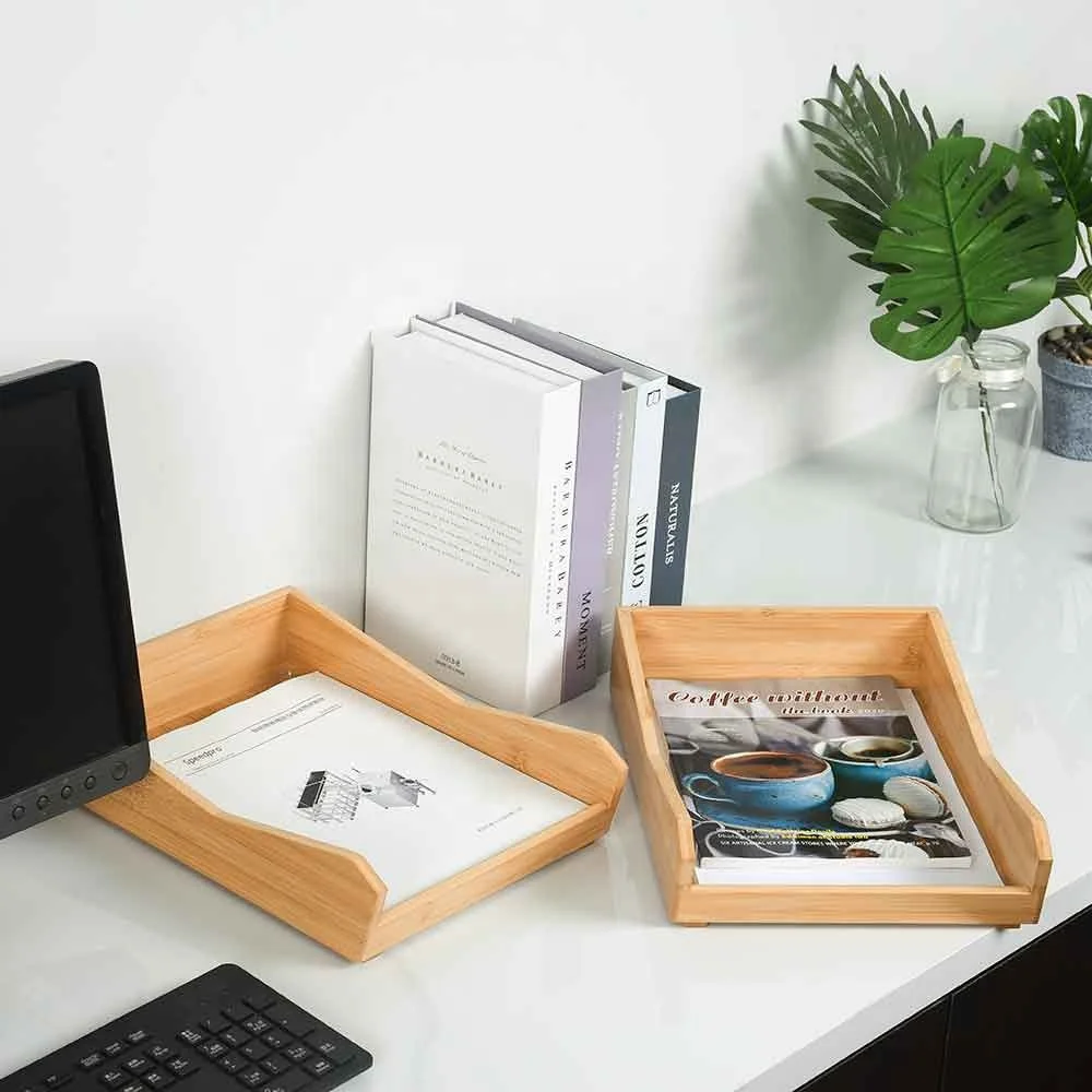 Basics Desktop Organizer Office Document Organizer Stackable File Holder Letter Paper Trays