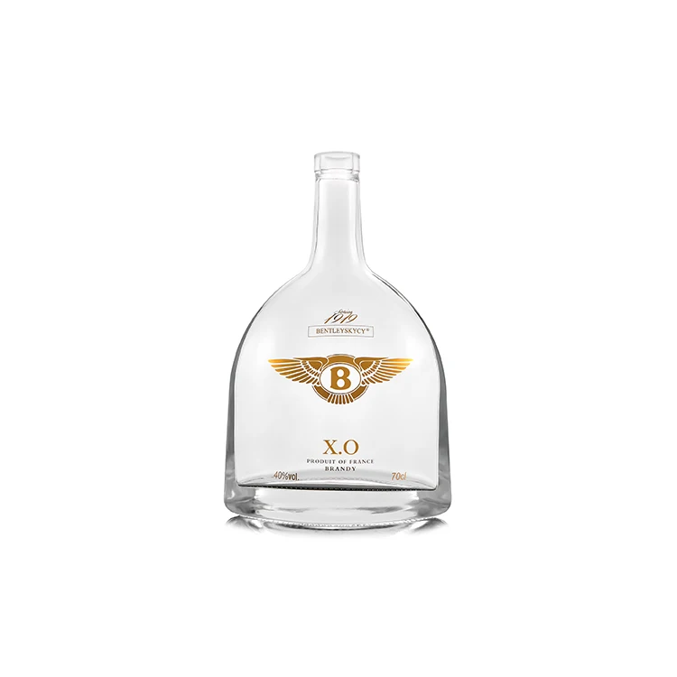 Customized Wholesale glass roller bottles custom liquor brandy XO bottles