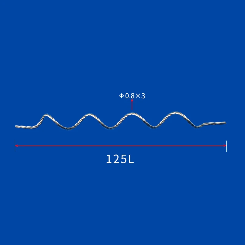 High Temperature Long Lifetime Dia 0.8mm Wave Tungsten Wire for Melting