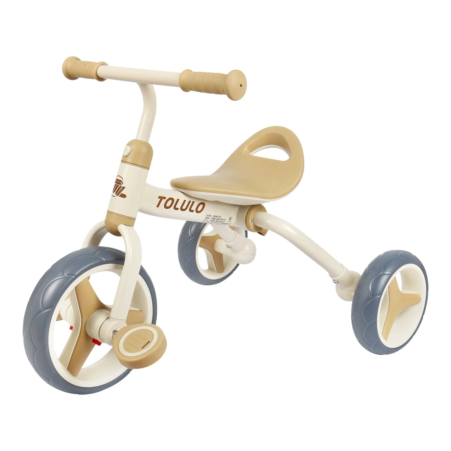 3 Wheel Ride on Car Kids Balance Bike Toy Children Bike Foldable for 2-6 Years Old Kids Tricycle Baby Walkers