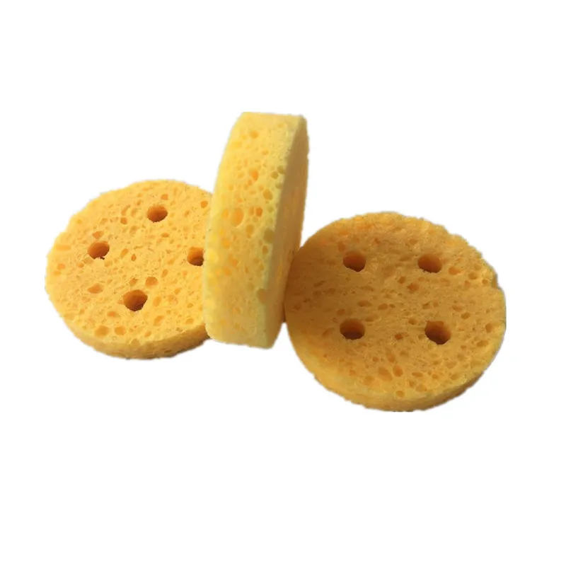 High Temperature Enduring Condense Electric Welding Yellow Soldering Tip Iron Cleaning Sponge Compressed Cellulose