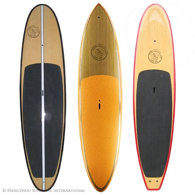 
PREMIUM BAMBOO Stand Up Paddle Board with fins 