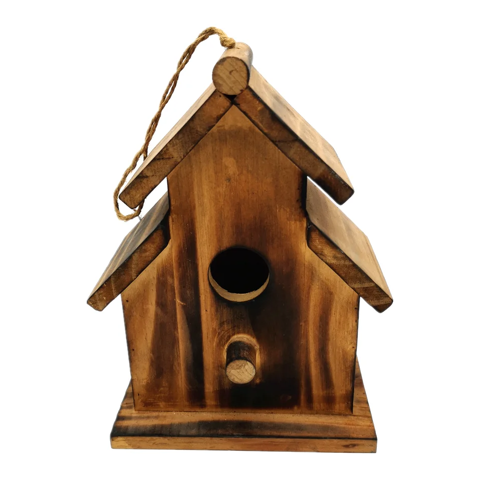 
kids hand crafted wooden custom bird parrot wild food drink seed breeding hanging cages house 