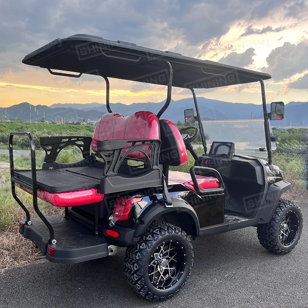Shining Brand Gasoline Street Legal Golf Cart Petrol 4 Seater Gas Powered Golf Cart