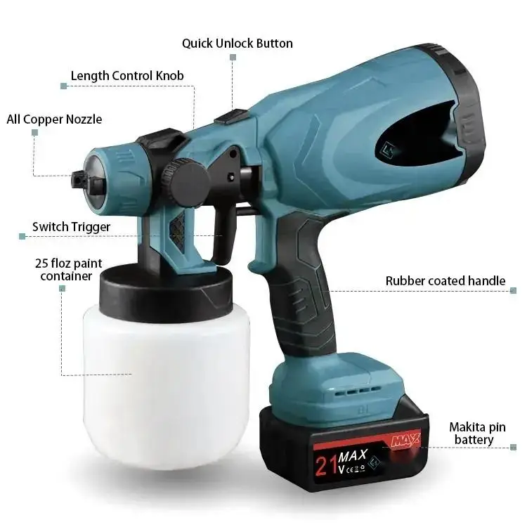 Portable Hand Paint Sprayer Cordless Power Spray Gun Electric Spray Gun Painting Machine cordless paint sprayer
