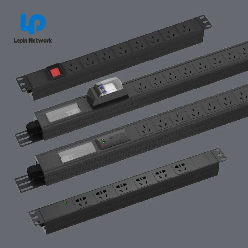 Customized 19' power distribution network Germany socket 8 port pdu 1u 19inch 16A 220V switch pdu