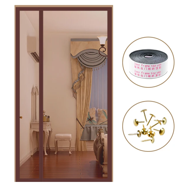 Coffee side opening magnetic door screen Magnets Lows To Keep Out Bugs And Let Fresh Air In