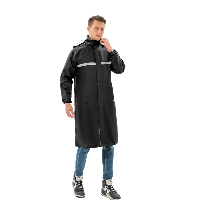 High Quality PVC Oxford Cloth Outdoor Raincoat Hooded Thick Poncho for Motorcycle Riding Hot Sale for Adults Travel