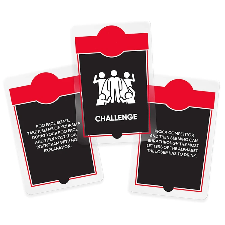 Wholesaler Full Color Printing Party Games Drunk Drinking Card Games Board Game Cards For Adult