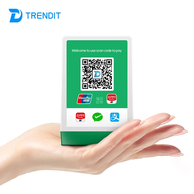 Trendit wireless smart cloud payment speaker stand static qr code payment sound box