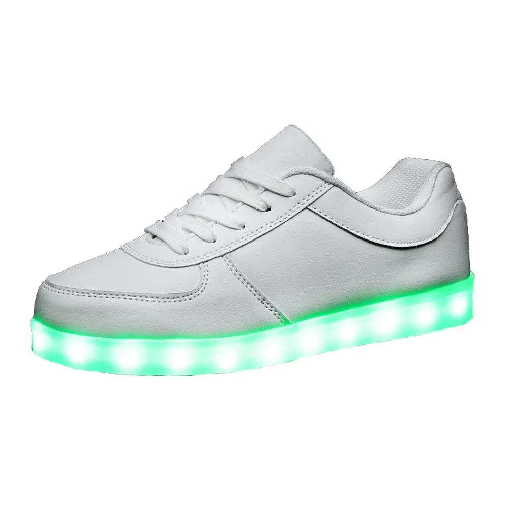 Fashion Trend New Model USB Charge Unisex Flashing Adult Light Up Kids LED Shoes