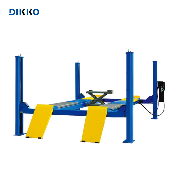Cheap 4-Post Hydraulic Lift Machine 4000Kg Four Post Car Lifts With Wheel Alignment 4T 5.5T 10T 4 Post Car Lift for Sale