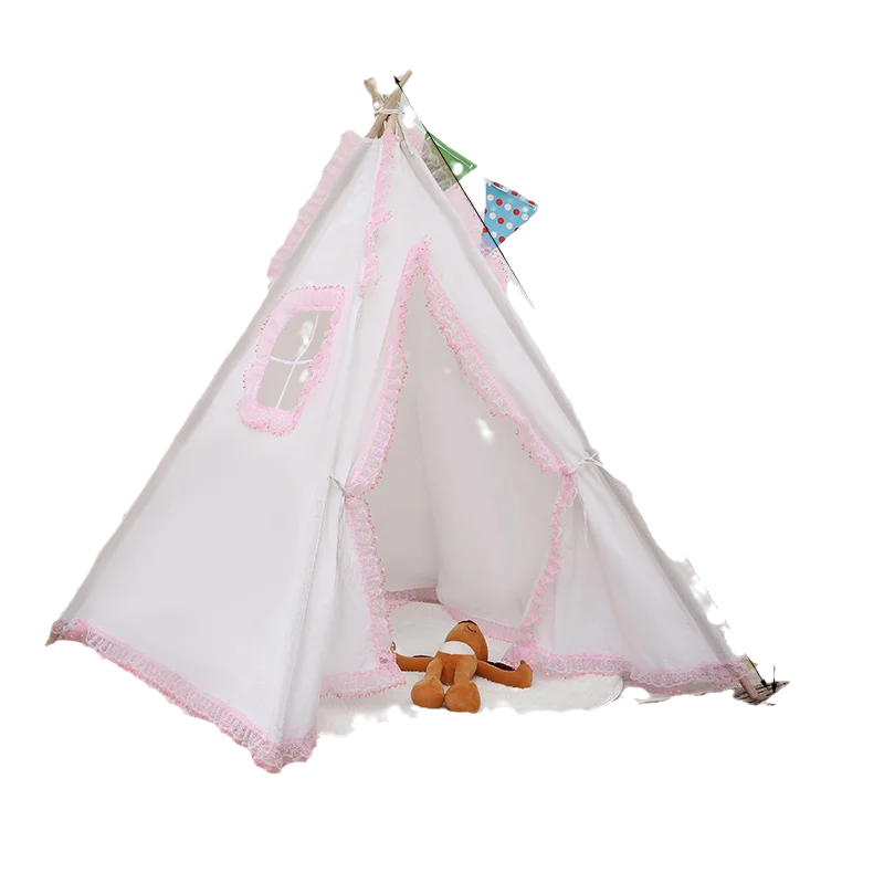 Chocchick Wholesale Indoor Children High Quality Cotton Teepee Tunnel Kids Toy Big Play Tent