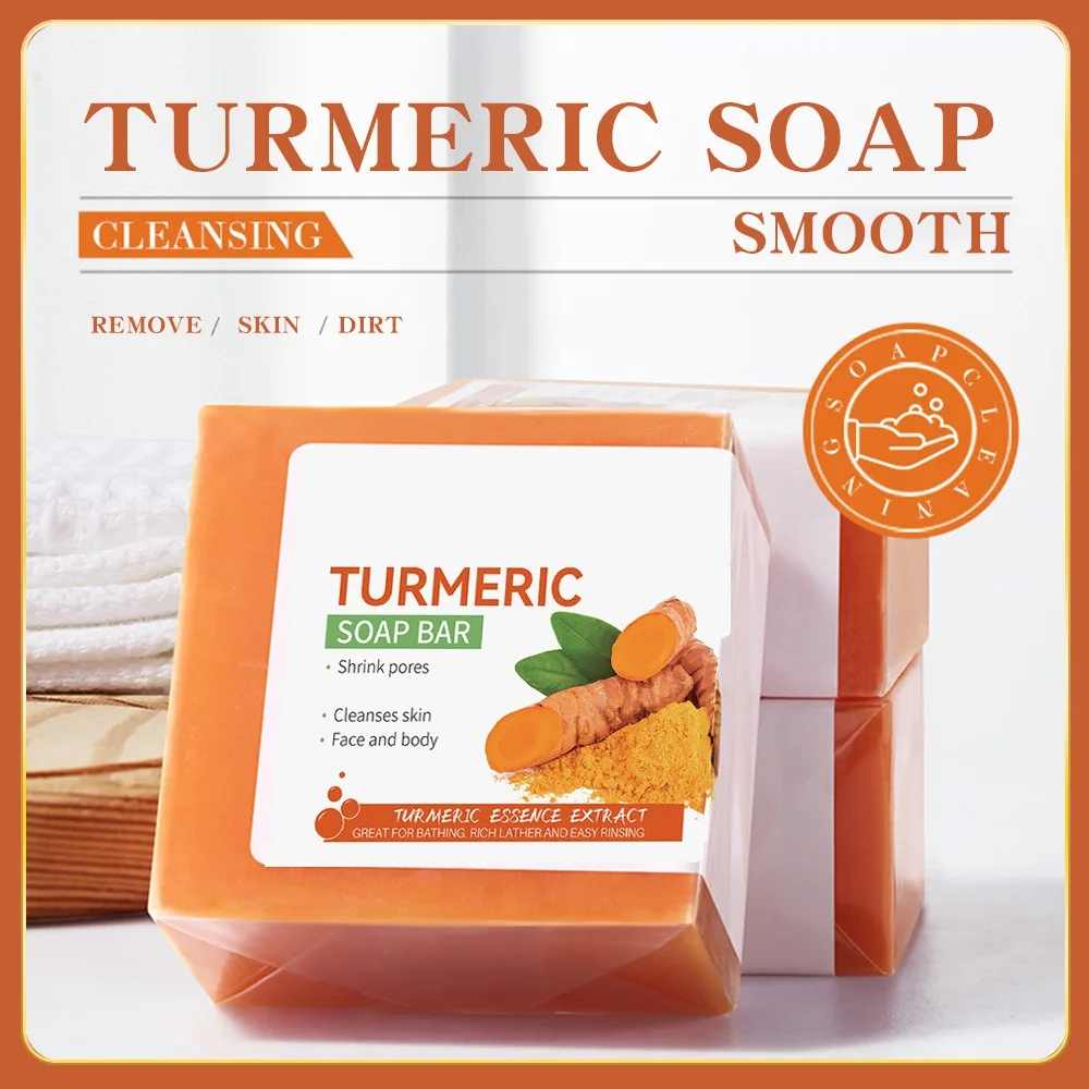 Manufacturer-Supplied Turmeric Soap Bar Moisturizing Exfoliating Soap Base with Kojic Acid for Improving Roughness for Body Care