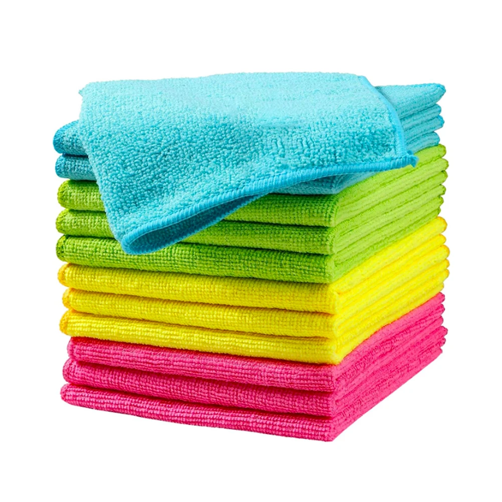 Premium 16x16 Inch Microfiber Towels 12 Pack Cleaning Cloths for Car Washing Ultra Absorbent Microfiber Cleaning Cloths