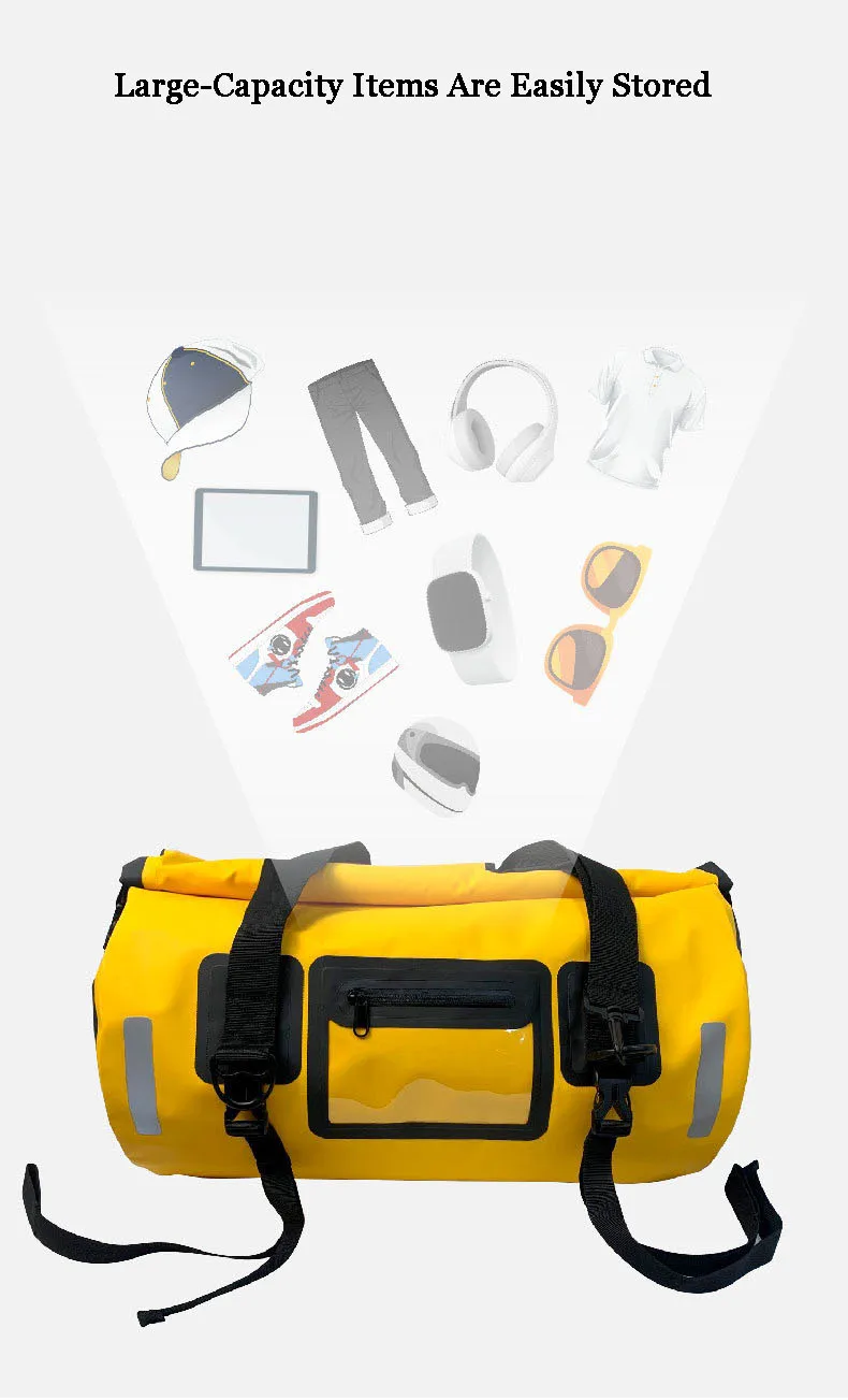 Motorcycle Rear Tail Bag Waterproof  Big Capacity Saddle Travel Dry Shoulder Bag Motorbike Luggage Motor Seat Bag