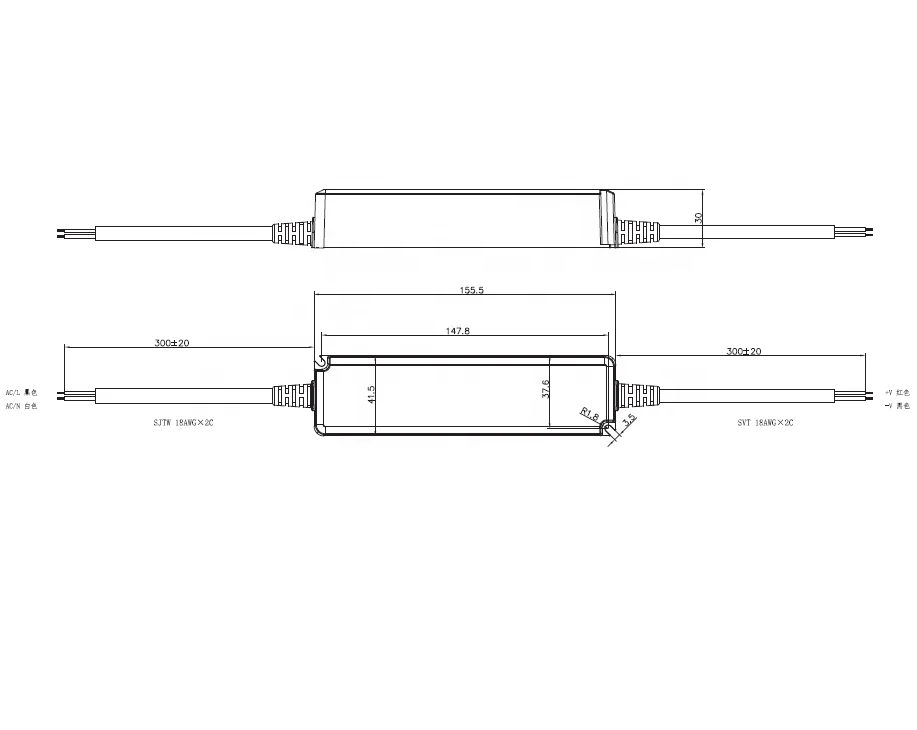 SPF60-12/15/24/36/48A Input 90~305VAC 60W 12~48V 1.25A~5A IP67 constant voltage+constant current LED Driver