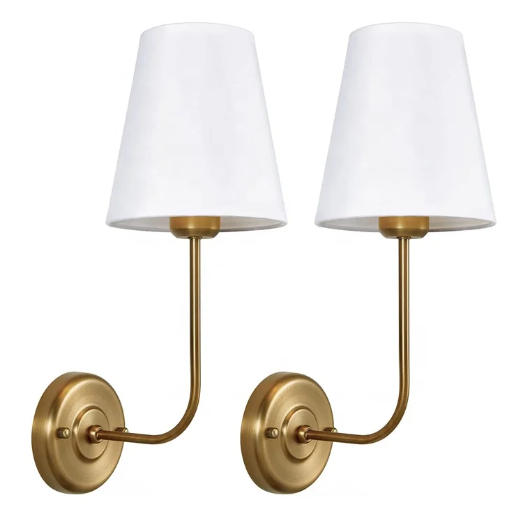 Fancy White Fabric Wall Bracket Led Lights Fixtures Indoor Modern Hotel Room Wall Sconce Lighting Wall Lamps for Home Bedroom 80