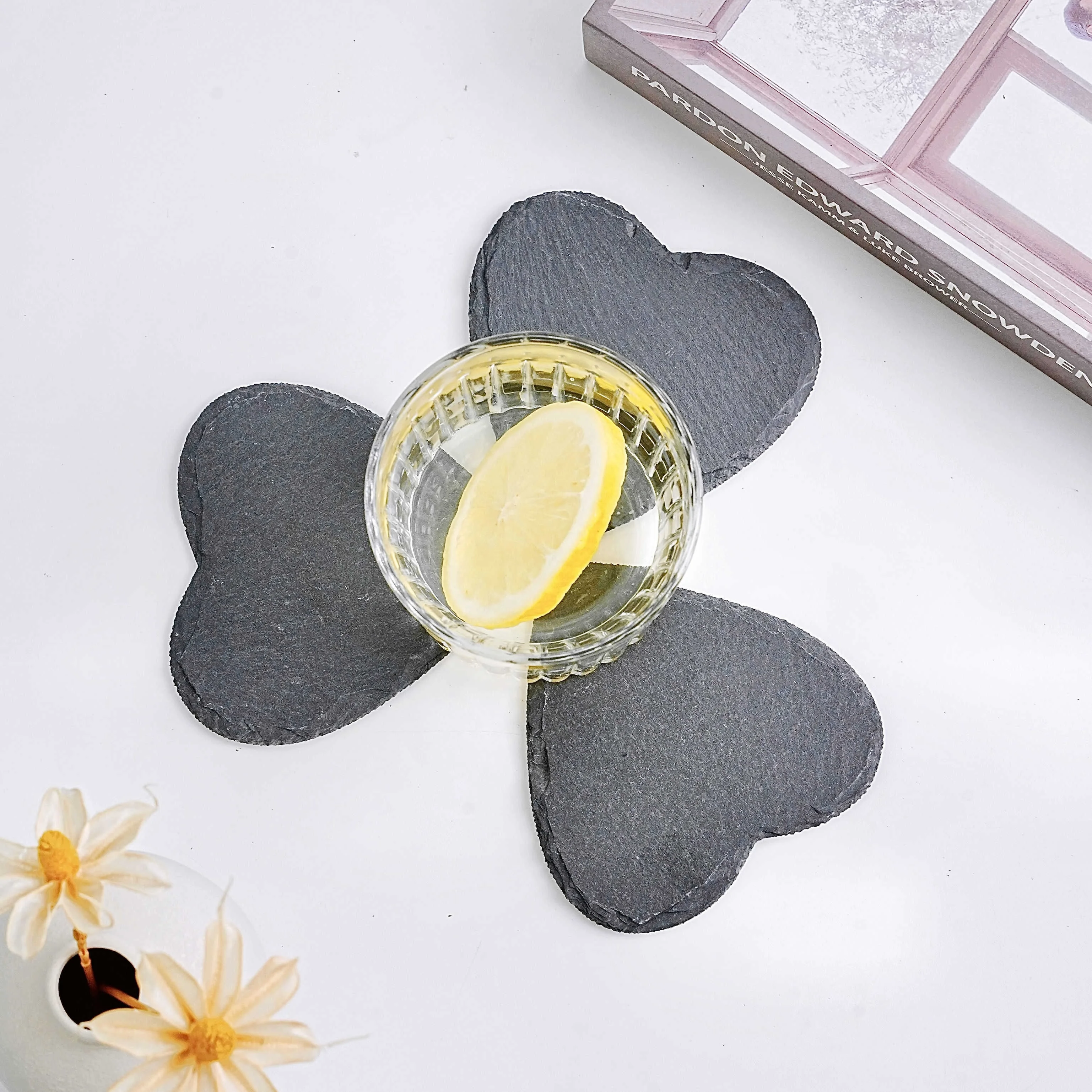 2023 Factory direct selling SLATE cup mat non-slip and oil stain protection cup mat no Disposable