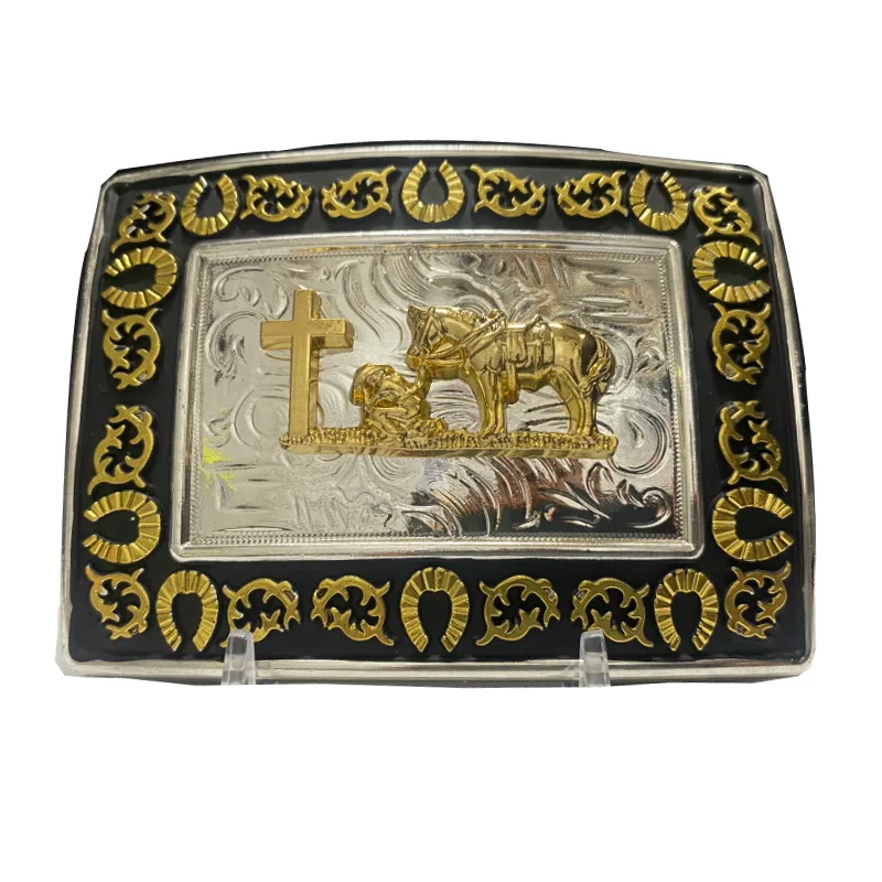Customizable belt hardware design your own logo western metal pin belt buckle private label for sale buckle for mens belt