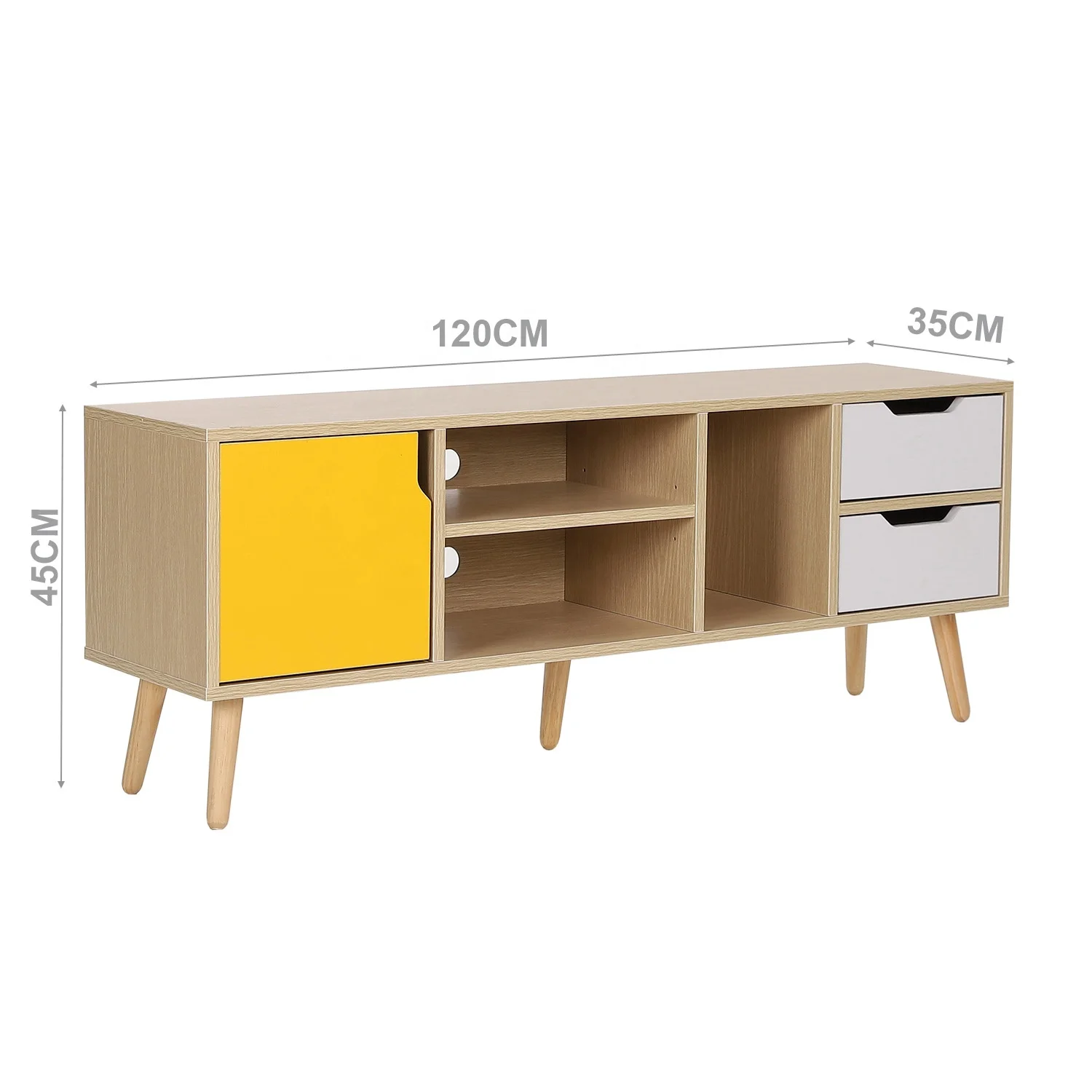 modern manufactured wood nordic media stand tv console cabinet