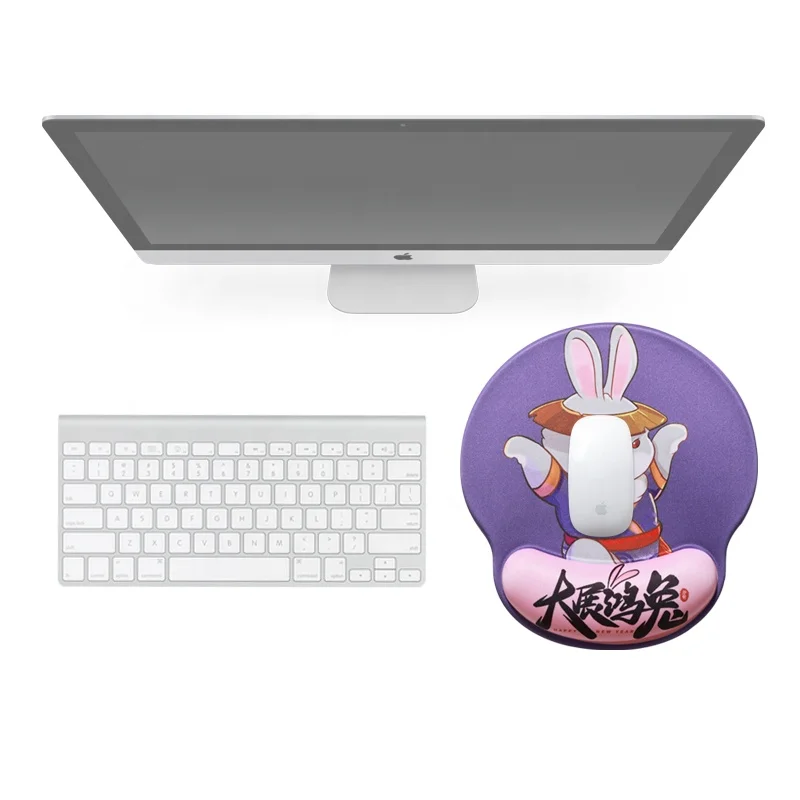 Anime silicone 3D Mouse Pad Silicone Wrist Rest  Chest Mouse Hand PC Office Comic Mouse Pads