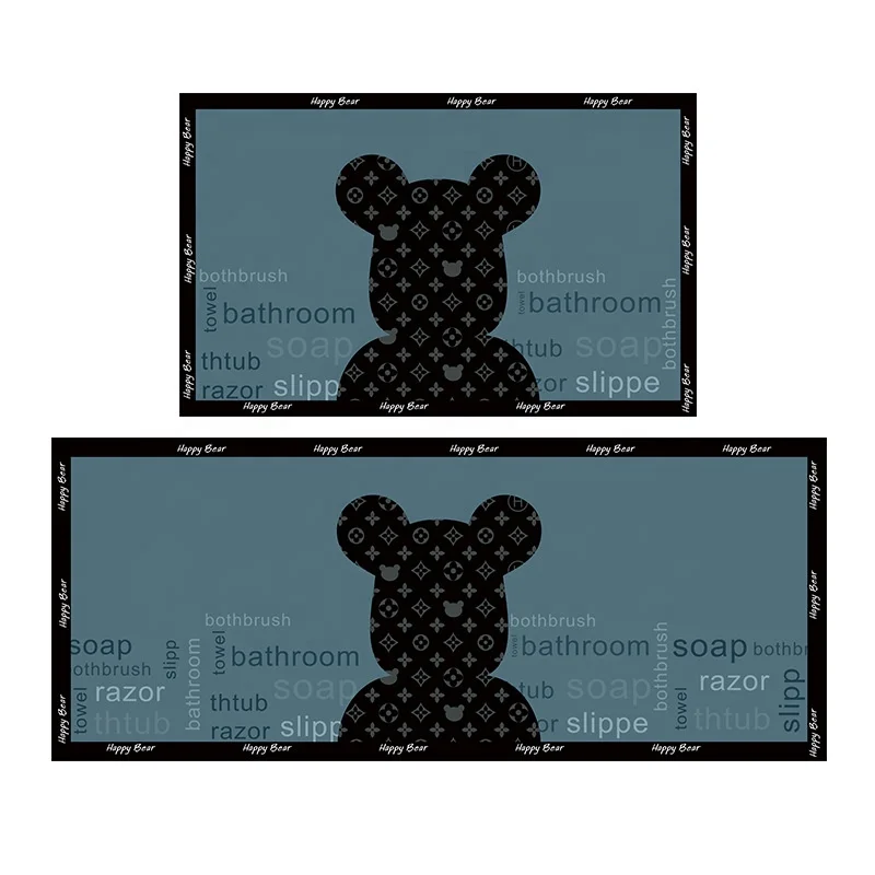 Kitchen floor mats household oil-absorbing non-slip mats home foot mats Nordic minimalist kitchen floor carpets