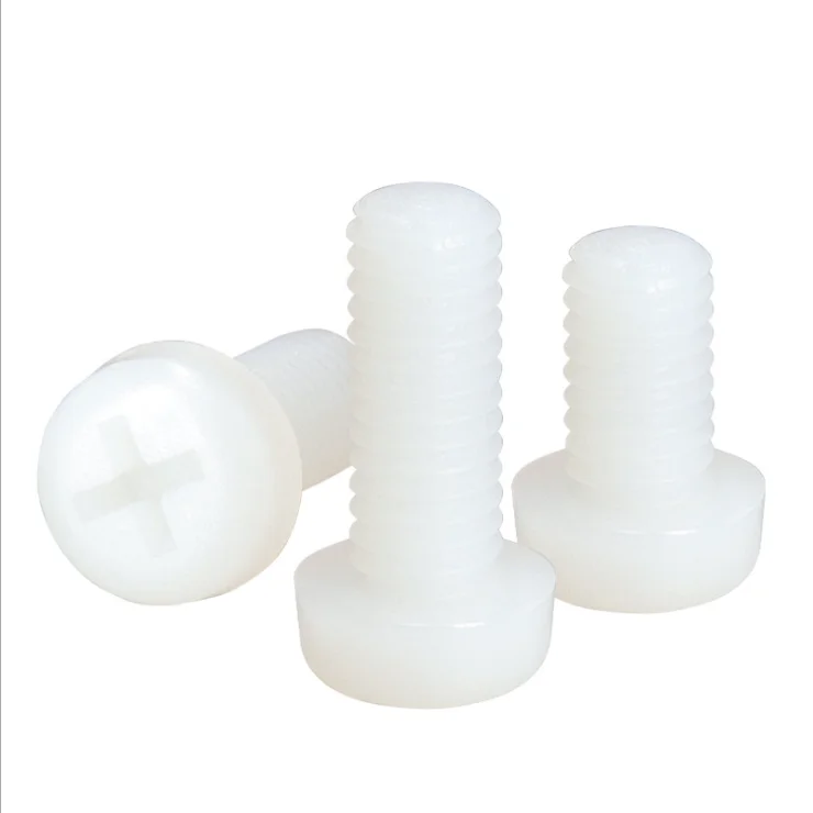 Nylon Screws Phillips Round Head Machine Screws PA66 Pan Head Plastic Screws and Bolts