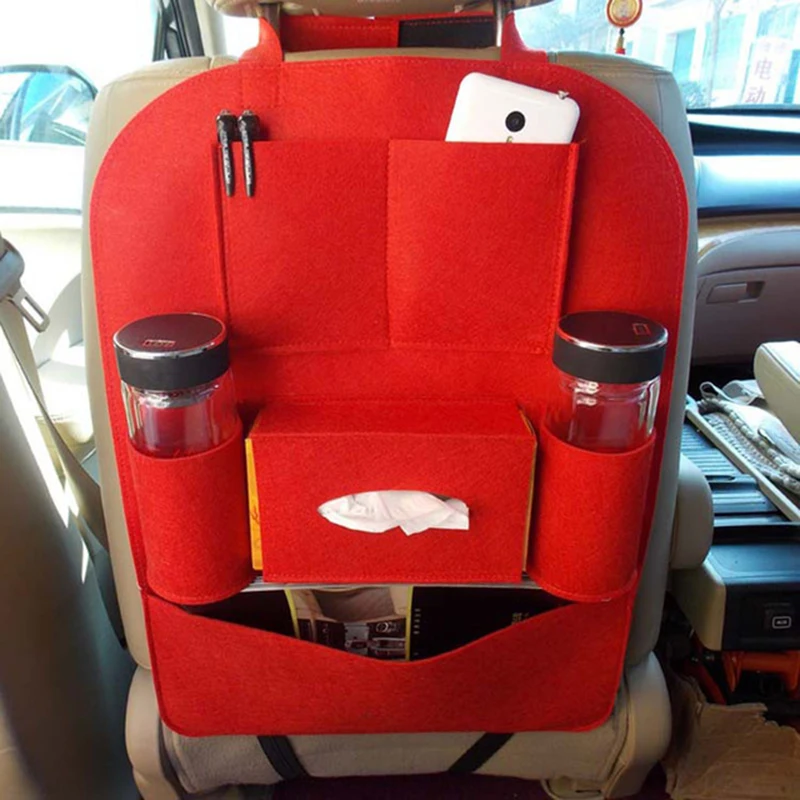 Portable Storage Backseat Car Seat Organizer Kick Mats With Touch Screen Tablet Holder 5 Storages Pockets for Kids Toddlers Toys