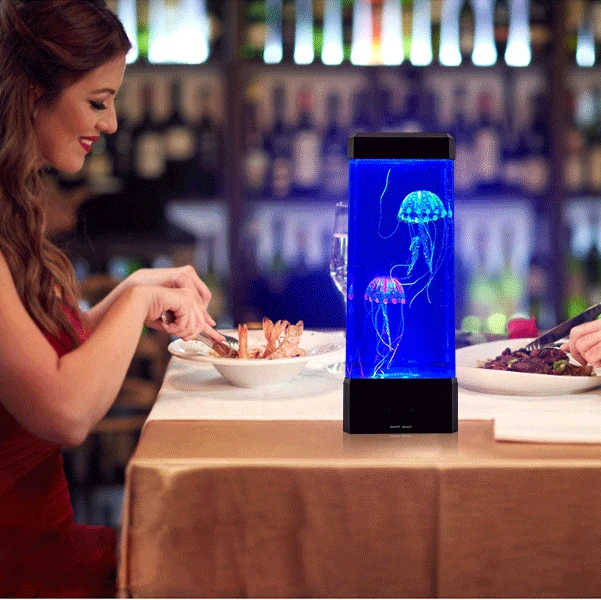 Simulation Jellyfish Aquarium  Adult Toys Creative Dynamic Gift Office Home Electronics Lava lamp Jelly fish lamp