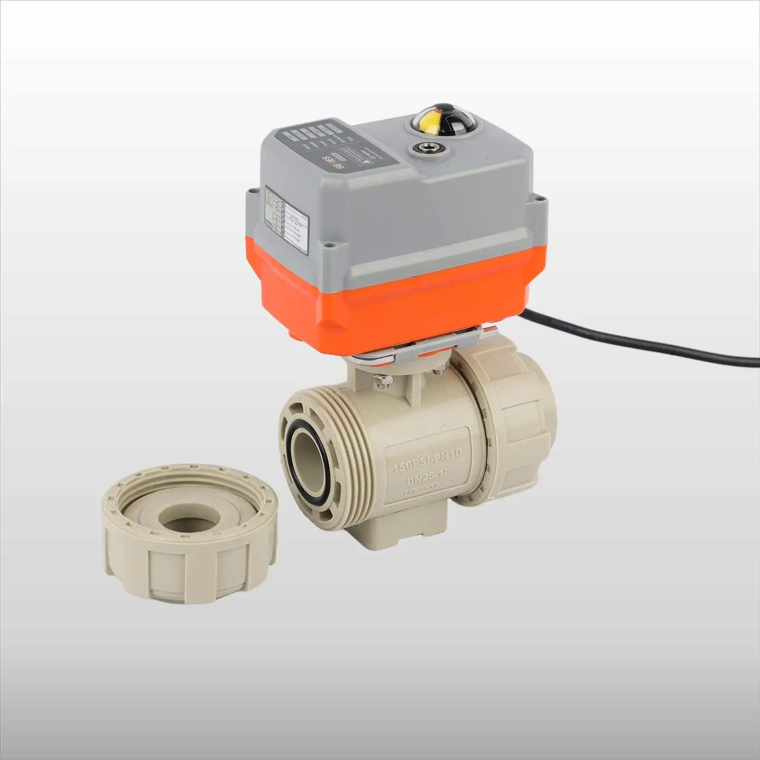 On Off 2 Way Union PPH Automatic Valve Water Treatment Actuator Valve Electric Ball Valve