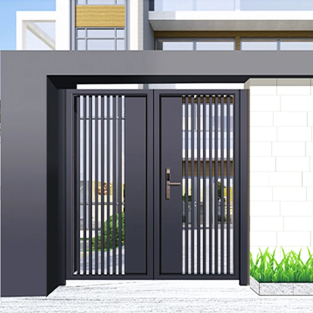 cheap  Price Electric Driveway Cast Slats Sliding Barrier Door Aluminium Gate