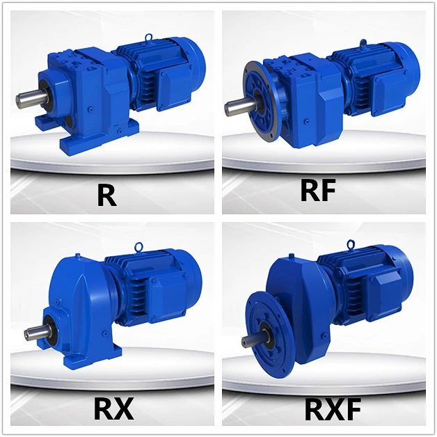 117N.m helical reduction gearbox RX87 320rpm geared electric motor for 4kw helical gear