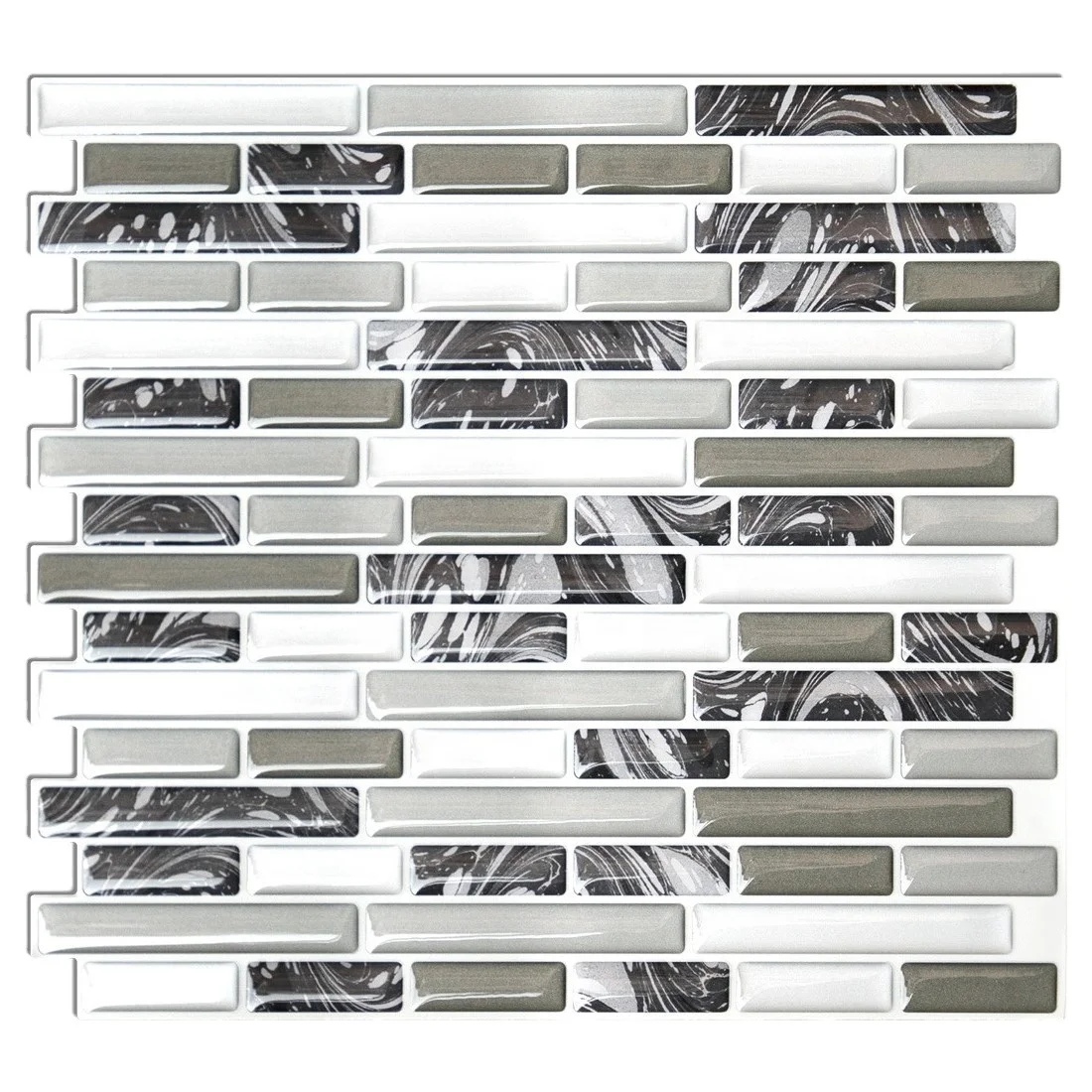 
2021 Factory cheap price wholesale bathroom mosaic art self adhesive stick on wall tiles 