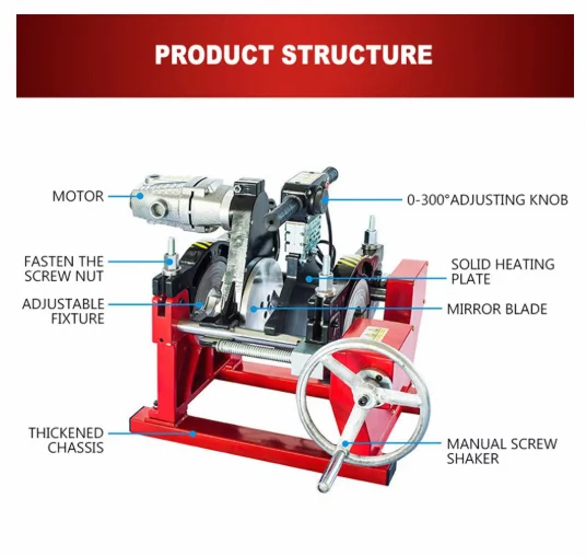 Top quality hdpe jointing machine pipe welding machine for plastic pipe