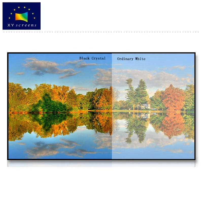XY 120 inch Anti-light ALR Thin Bezel Projection Screen with Black Crystal Diamond for Home Theater/Living/Tranning/Meeting Room